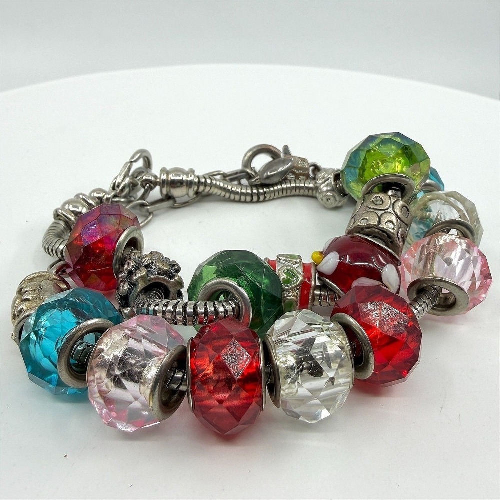 Colorful Charm Bracelet Set Chunky‎ Statement Beaded Jewelry Stack Y2K Boho